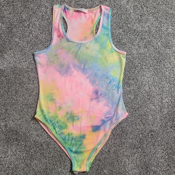 Zenana Outfitters Tops - Zenana Tie Dye Bodysuit Size Small